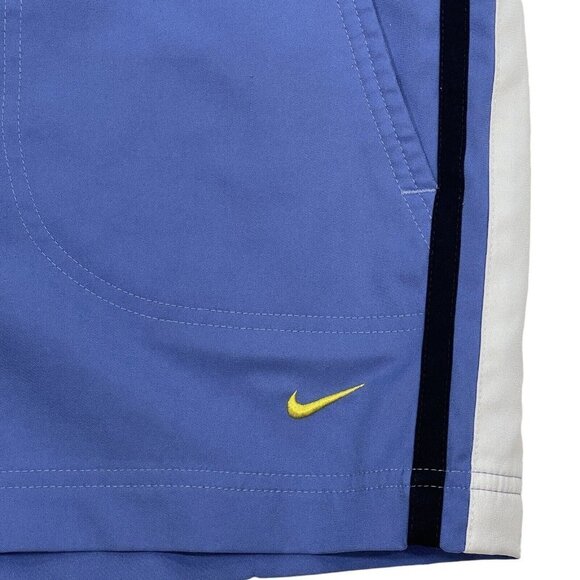 NIKE Athletic Activewear Shorts Women's Large  (12-14) Cobalt Blue Zip Pockets - Picture 4 of 16